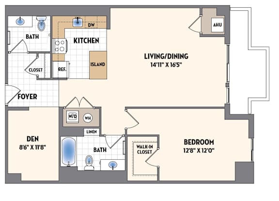 C4 Floor Plan at Loree Grand at Union Place, Washington, DC, 20002