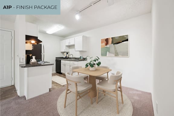 AIP - FINISH PACKAGE, a modern kitchen and dining area.