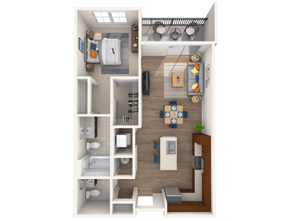 A1A 1Bed_1.5Bath A1A 1Bed_1.5Bath at Avenue Grand, Maryland, 21236