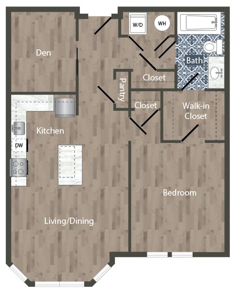 A2D Floor Plan at Park Kennedy, Washington, 20003