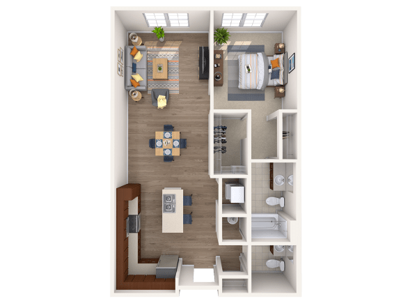 A5A 1Bed_1.5Bath A5A 1Bed_1.5Bath at Avenue Grand, White Marsh, 21236