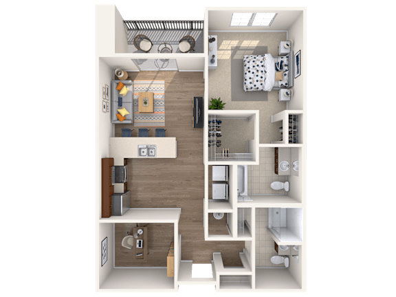 A6AD 1Bed_1.5Bath A6AD 1Bed_1.5Bath at Avenue Grand, White Marsh, Maryland