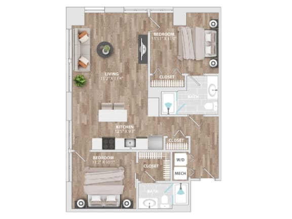 Floor Plan  Allied_2B-C Floor Plan at Allied Harbor Point, Maryland
