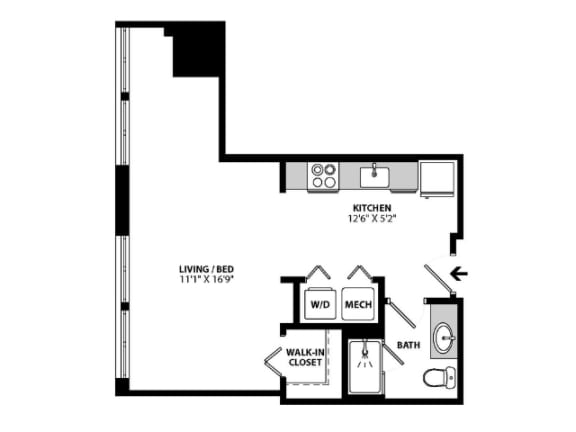 Allied_STU-B Floor Plan at Allied Harbor Point, Baltimore, 21231
