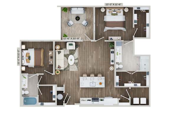 B10B Floor Plan at The Sully, Chantilly, VA