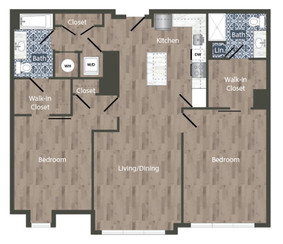 B12B Floor Plan at Park Kennedy, Washington, DC, 20003