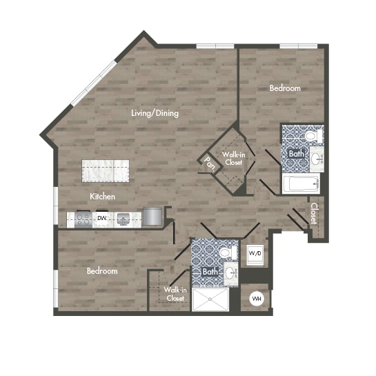 B1B Floor Plan at Park Kennedy, Washington, DC