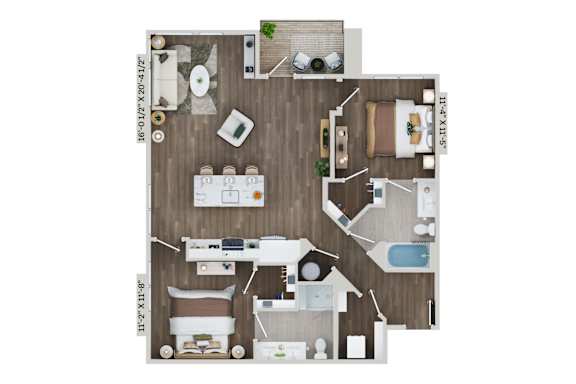 B6B Floor Plan at The Sully, Chantilly, VA