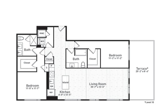 bedroom floor plan | luxury apartments in towson md | the southerly at The Boro, Tysons, VA 22102