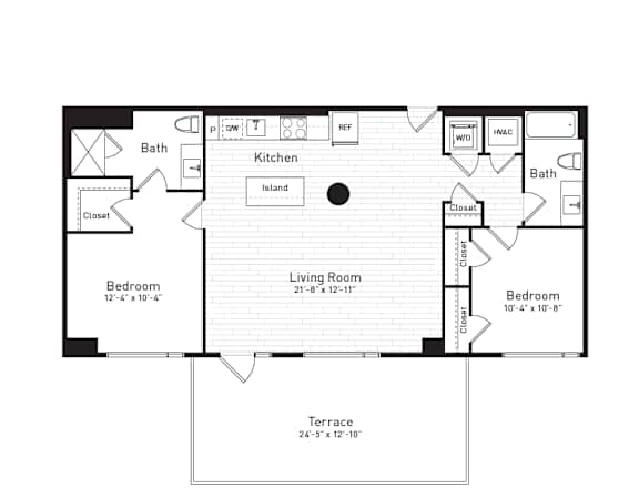 a floor plan of a house at The Boro, Tysons Virginia