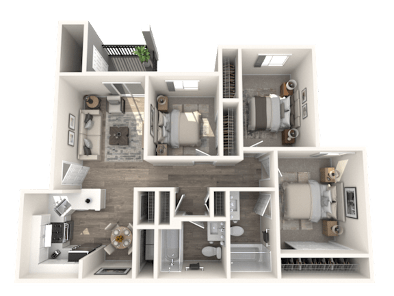 3 bed 2 bath E at Sterling Point Apartment Homes, Phoenix, 85042