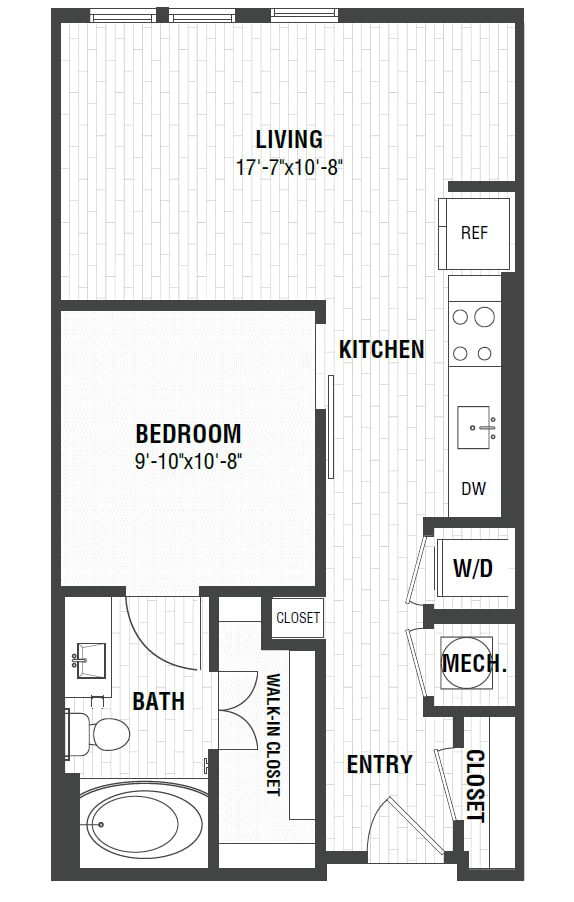 A1 Floor Plan at The William, Virginia