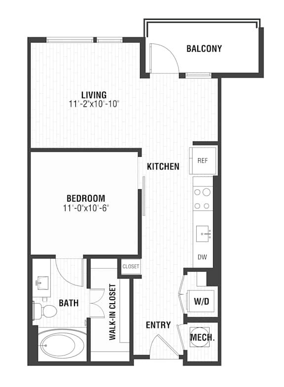 A2 Floor Plan at The William, Chantilly Virginia