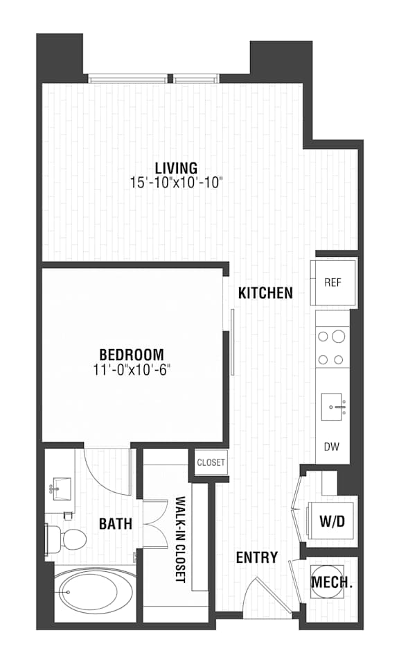 A2 Floor Plan at The William, Chantilly