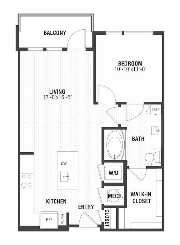 A5 Floor Plan at The William, Chantilly, VA