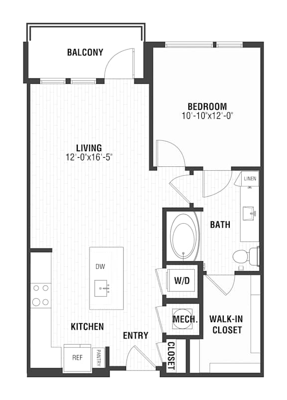 A5 Floor Plan at The William, Chantilly