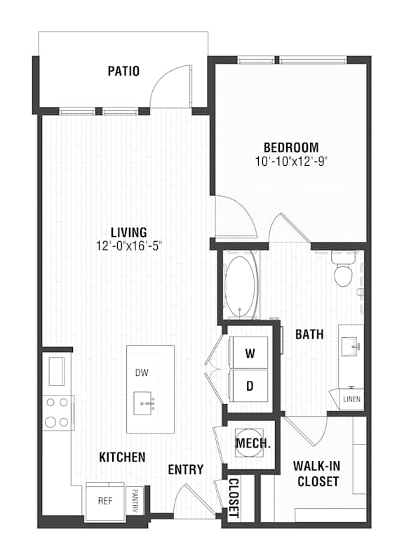 A5 Floor Plan at The William, Chantilly, 20152