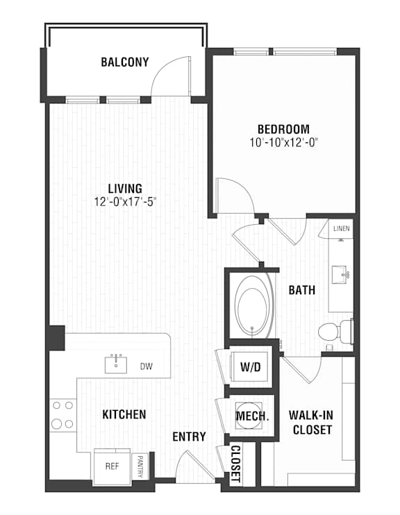 A6 Floor Plan at The William, Chantilly Virginia