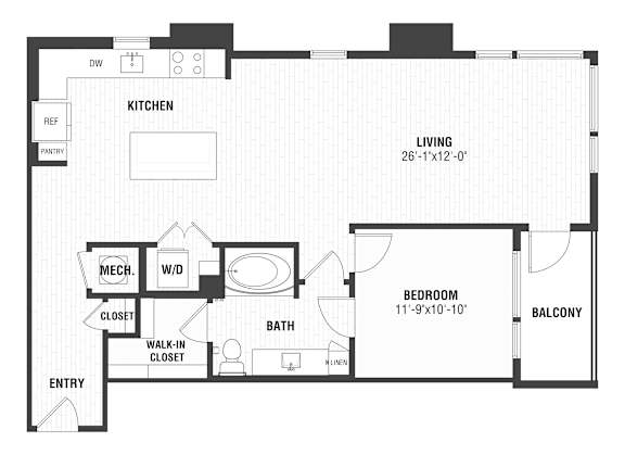 A7 Floor Plan at The William, Virginia
