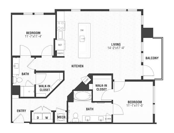 B3 ANSI Floor Plan at The William, Virginiaa, 20152