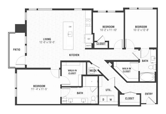 C1 Floor Plan at The William, Chantilly, VA