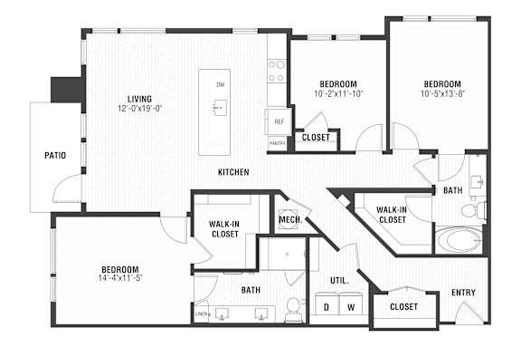 C1 Floor Plan at The William, Chantilly Virginia