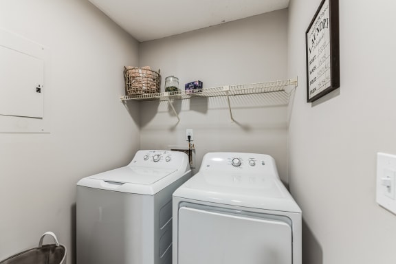a washer and dryer in the laundry room at Brampton Moors, Cary