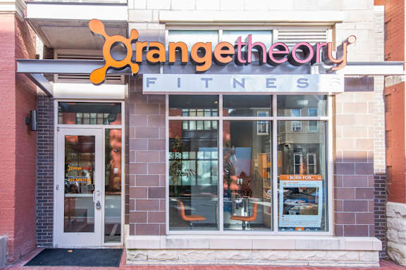 A fitness center called Orange Theory Fitness.
