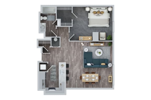 Floor Plan  Unit P 1B at The Gramax, Maryland
