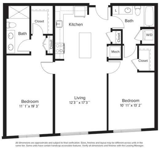 2 bed 2 bathroom C at Fort Totten Square, Washington, 20011