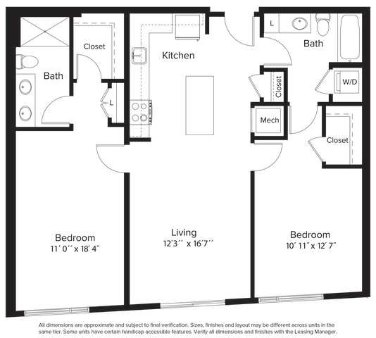 2 bed 2 bathroom D at Fort Totten Square, Washington, 20011