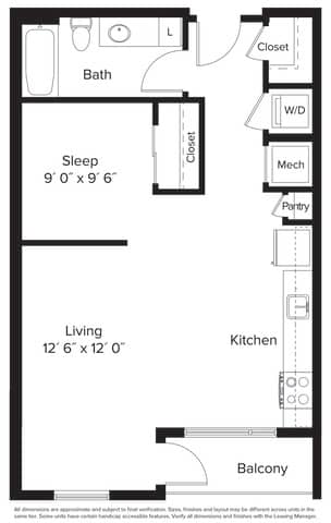 Studio 1 bath N at Fort Totten Square, Washington