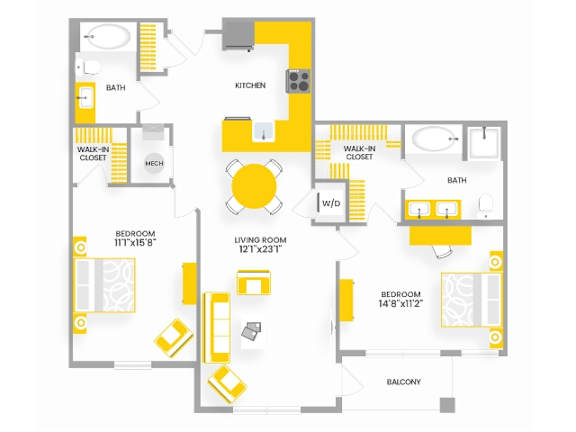 B9 Floor Plan at Garfield Park, Arlington, 22201