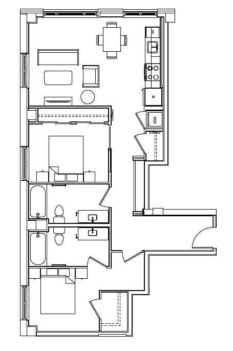B5B Floor Plan at Madison House, Washington, DC, 20036