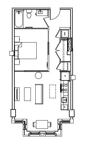 A8A Floor Plan at Madison House, Washington, 20036