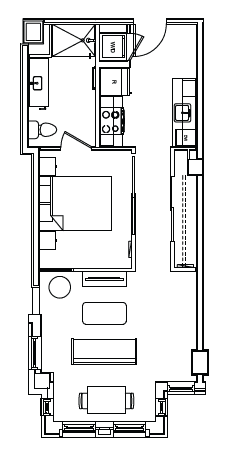 A6A Floor Plan at Madison House, Washington, DC