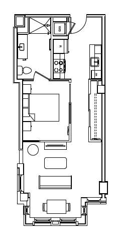 A4A Floor Plan at Madison House, Washington, 20036