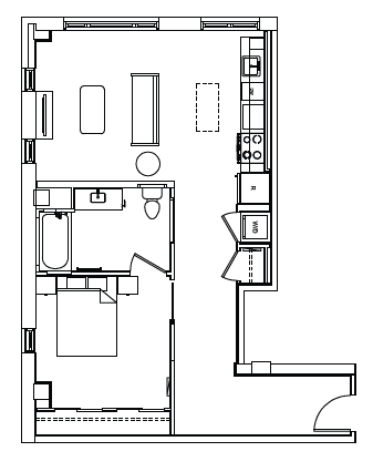 A9A Floor Plan at Madison House, Washington, Washington