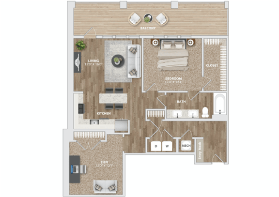 AD52 Floor Plan at Preston Ridge, Cary