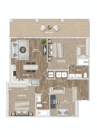BD22 Floor Plan at Preston Ridge, Cary, 27513