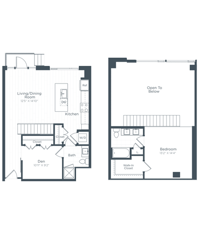 the floor plans at Highgate at the Mile, McLean, VA