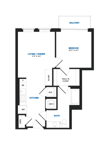 1 bed 1 bathroom F at Coda at Bryant Street, Washington
