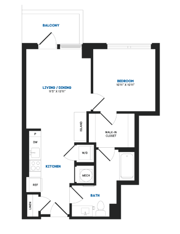 1 bed 1 bathroom H at Coda at Bryant Street, Washington, DC 20002