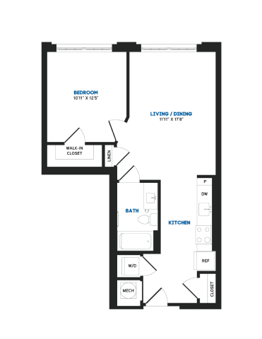 1 bed 1 bathroom L at Coda at Bryant Street, Washington DC