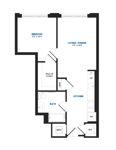 1 bed 1 bathroom O 1 bed 1 bathroom O at Coda at Bryant Street, Washington, DC