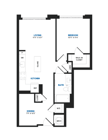 1 bed 1 bath A at Coda at Bryant Street, Washington, DC 20002