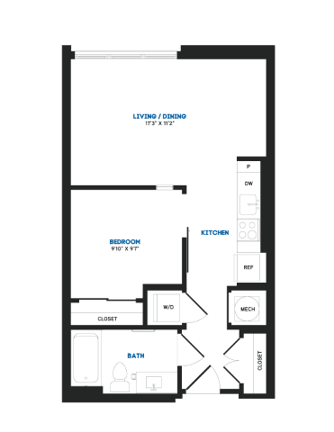 1 bed 1 bath E 1 bed 1 bath E at Coda at Bryant Street, Washington DC
