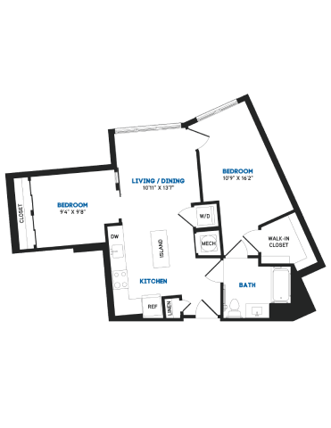 1 bed 1 bath T at Coda at Bryant Street, Washington, DC 20002
