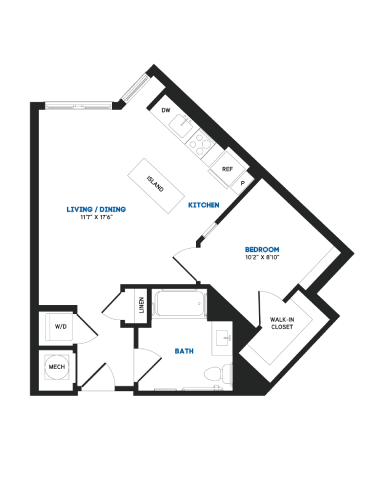 1 bed 1 bathroom B at Coda at Bryant Street, Washington DC