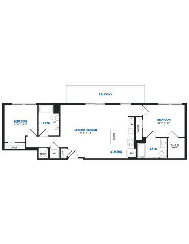 2 bed 2 bathroom D at Coda at Bryant Street, Washington DC